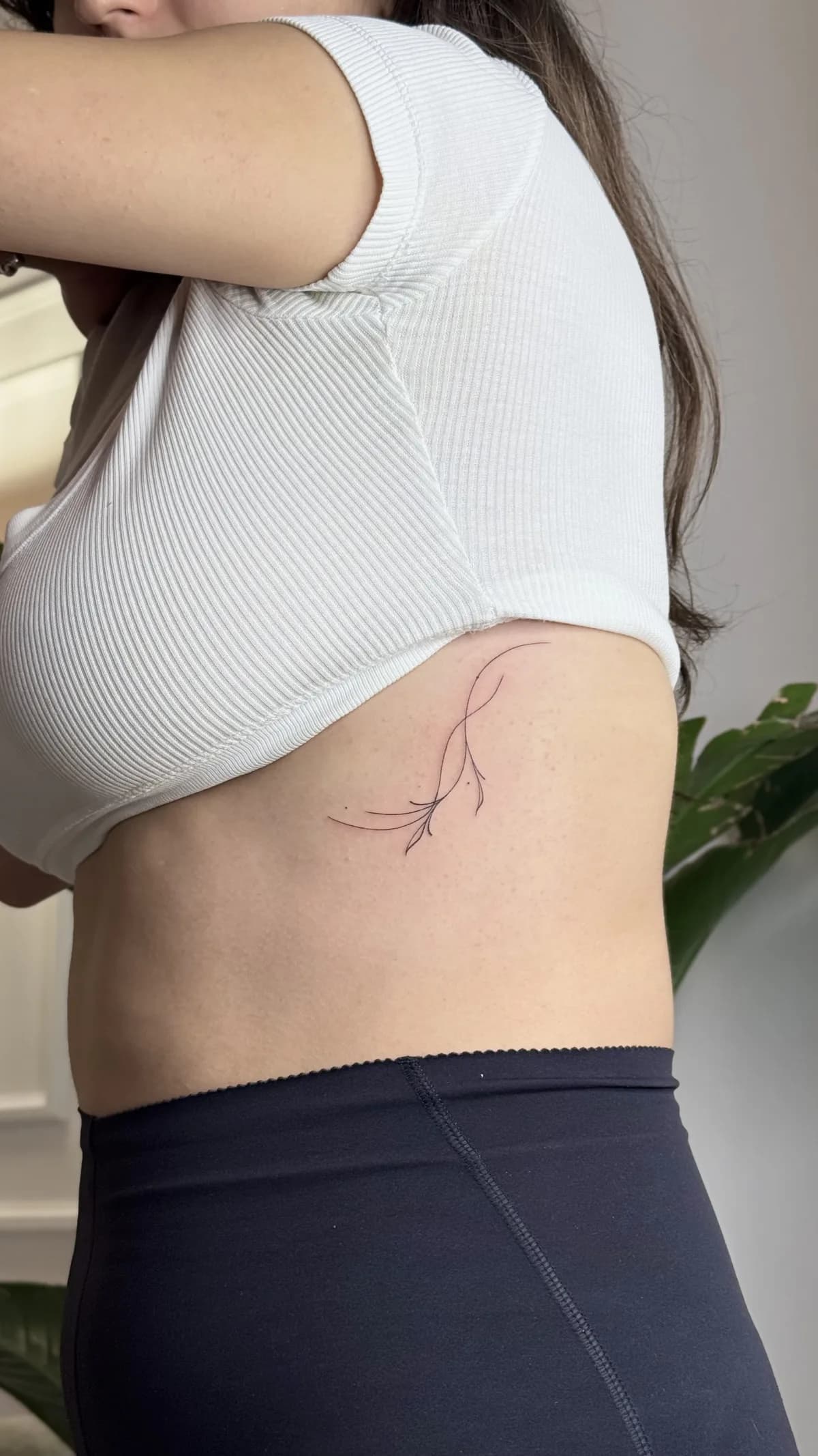 Fine Line — Two brushstrokes, ribcage